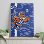 North Melbourne Kangaroos Canvas Wall Art Mascot Cartoon Football Illustration Style