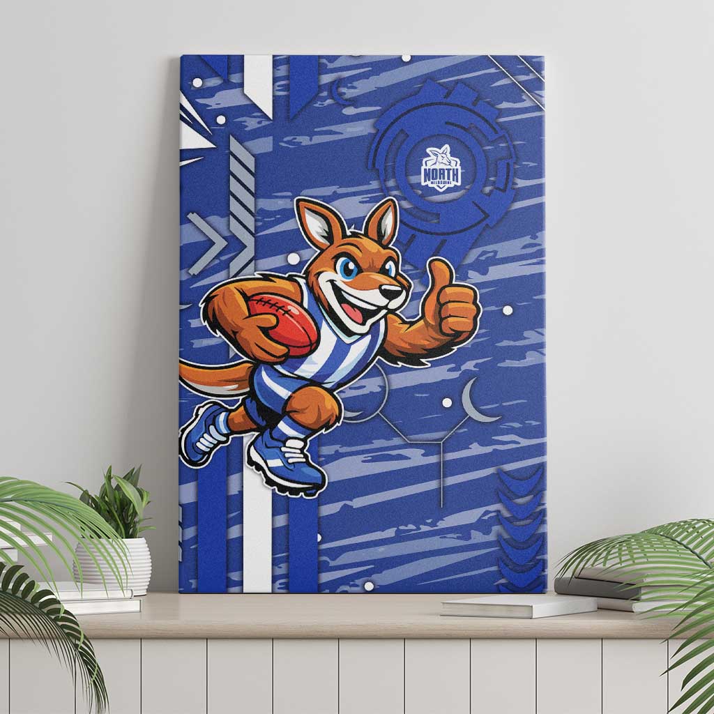North Melbourne Kangaroos Canvas Wall Art Mascot Cartoon Football Illustration Style