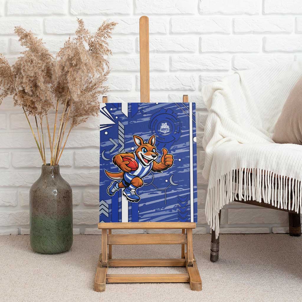 North Melbourne Kangaroos Canvas Wall Art Mascot Cartoon Football Illustration Style