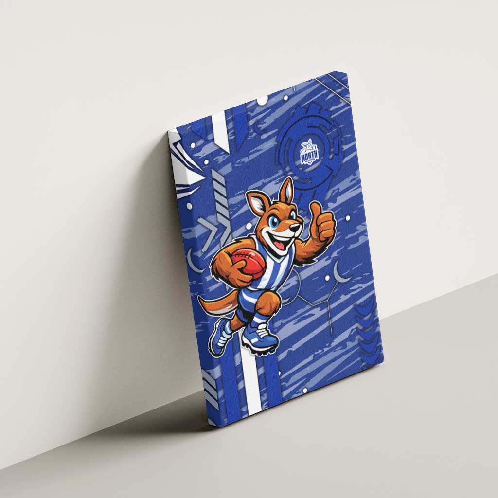 North Melbourne Kangaroos Canvas Wall Art Mascot Cartoon Football Illustration Style