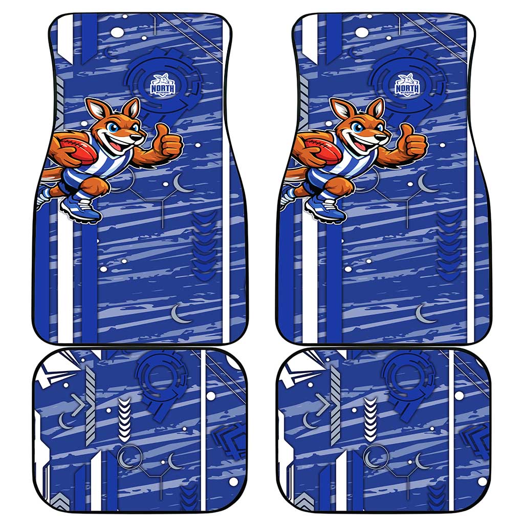 North Melbourne Kangaroos Car Mats Mascot Cartoon Football Illustration Style