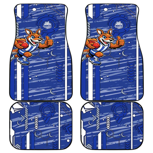 North Melbourne Kangaroos Car Mats Mascot Cartoon Football Illustration Style