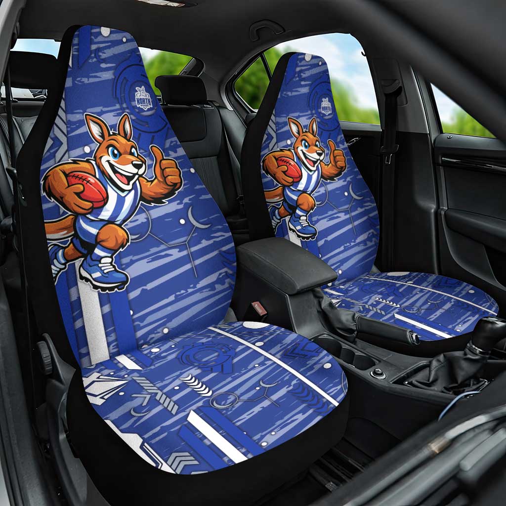 North Melbourne Kangaroos Car Seat Cover Mascot Cartoon Football Illustration Style