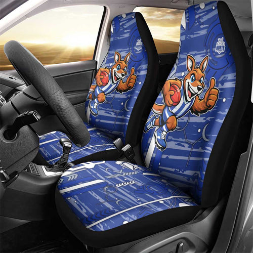 North Melbourne Kangaroos Car Seat Cover Mascot Cartoon Football Illustration Style
