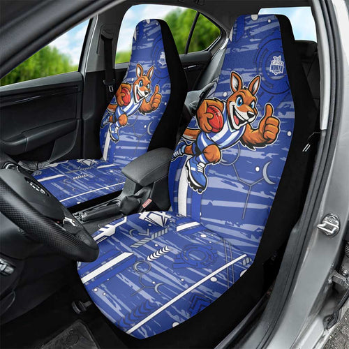 North Melbourne Kangaroos Car Seat Cover Mascot Cartoon Football Illustration Style