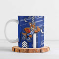 North Melbourne Kangaroos Ceramic Mug Mascot Cartoon Football Illustration Style