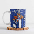 North Melbourne Kangaroos Ceramic Mug Mascot Cartoon Football Illustration Style