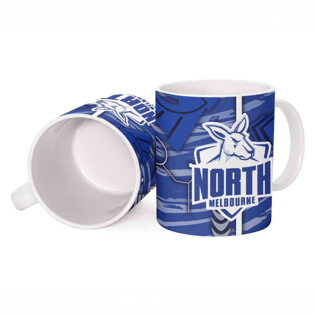North Melbourne Kangaroos Ceramic Mug Mascot Cartoon Football Illustration Style