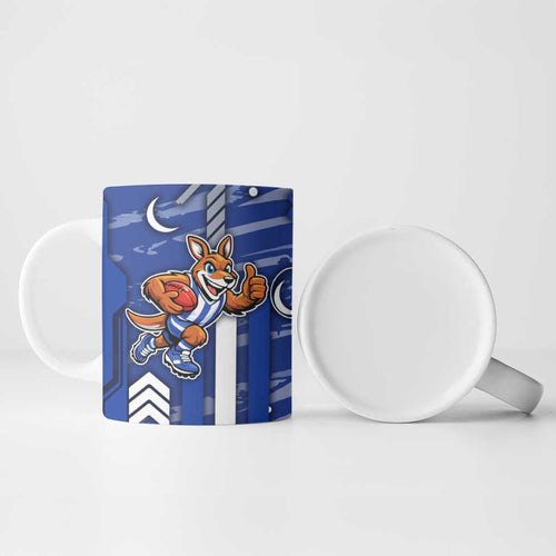 North Melbourne Kangaroos Ceramic Mug Mascot Cartoon Football Illustration Style