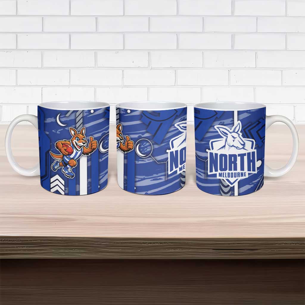 North Melbourne Kangaroos Ceramic Mug Mascot Cartoon Football Illustration Style