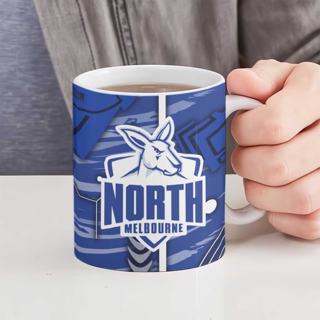 North Melbourne Kangaroos Ceramic Mug Mascot Cartoon Football Illustration Style