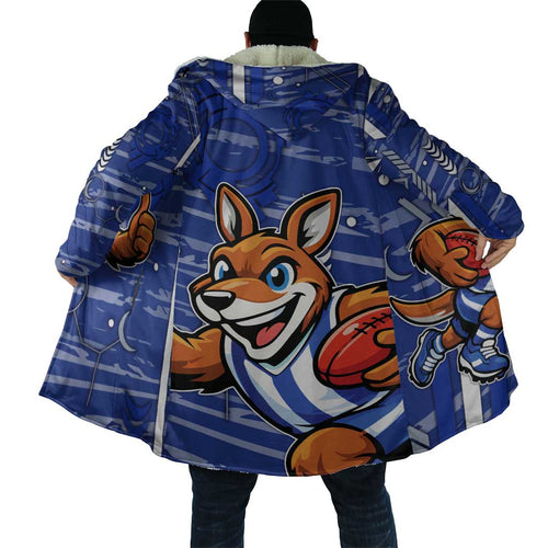 North Melbourne Kangaroos Cloak Mascot Cartoon Football Illustration Style