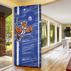 North Melbourne Kangaroos Door Cover Mascot Cartoon Football Illustration Style
