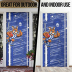 North Melbourne Kangaroos Door Cover Mascot Cartoon Football Illustration Style