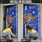 North Melbourne Kangaroos Door Cover Mascot Cartoon Football Illustration Style