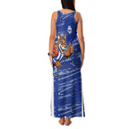 North Melbourne Kangaroos Family Matching Tank Maxi Dress and Hawaiian Shirt Mascot Cartoon Football Illustration Style