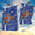 North Melbourne Kangaroos Garden Flag Mascot Cartoon Football Illustration Style