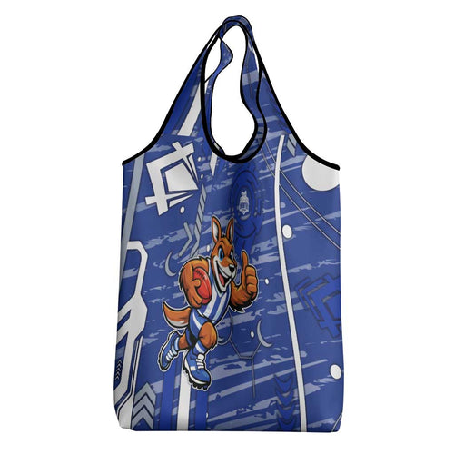North Melbourne Kangaroos Grocery Bag Mascot Cartoon Football Illustration Style