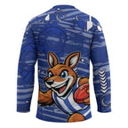 North Melbourne Kangaroos Hockey Jersey Mascot Cartoon Football Illustration Style