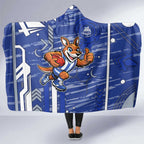 North Melbourne Kangaroos Hooded Blanket Mascot Cartoon Football Illustration Style