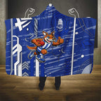 North Melbourne Kangaroos Hooded Blanket Mascot Cartoon Football Illustration Style