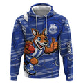 North Melbourne Kangaroos Hoodie Mascot Cartoon Football Illustration Style