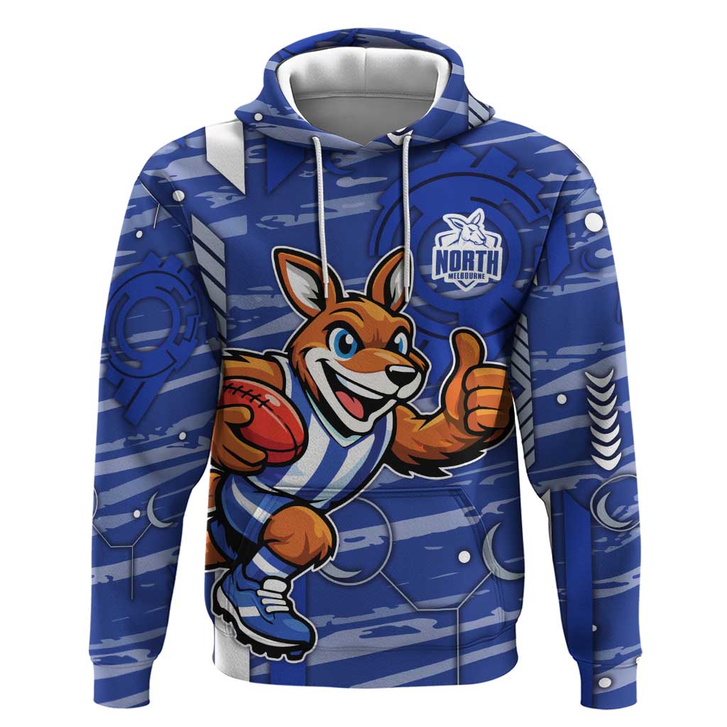 North Melbourne Kangaroos Hoodie Mascot Cartoon Football Illustration Style