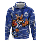 North Melbourne Kangaroos Hoodie Mascot Cartoon Football Illustration Style