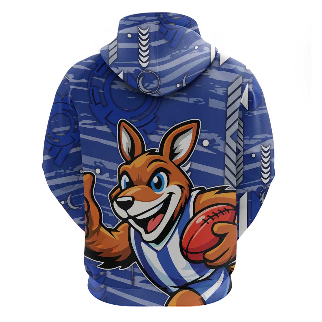 North Melbourne Kangaroos Hoodie Mascot Cartoon Football Illustration Style