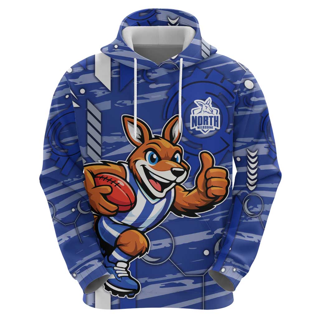 North Melbourne Kangaroos Hoodie Mascot Cartoon Football Illustration Style