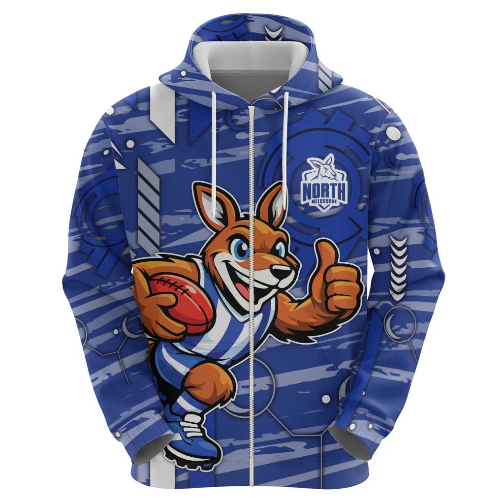 North Melbourne Kangaroos Hoodie Mascot Cartoon Football Illustration Style