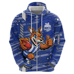 North Melbourne Kangaroos Hoodie Mascot Cartoon Football Illustration Style