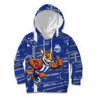 North Melbourne Kangaroos Kid Hoodie Mascot Cartoon Football Illustration Style