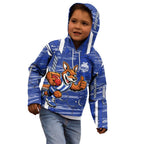 North Melbourne Kangaroos Kid Hoodie Mascot Cartoon Football Illustration Style