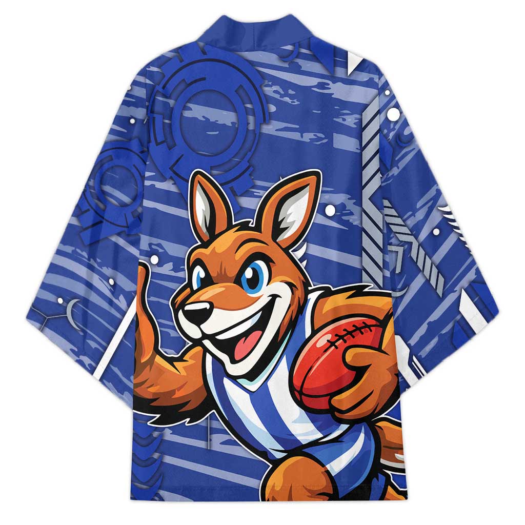 North Melbourne Kangaroos Kimono Mascot Cartoon Football Illustration Style