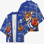 North Melbourne Kangaroos Kimono Mascot Cartoon Football Illustration Style