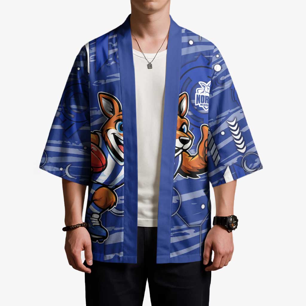North Melbourne Kangaroos Kimono Mascot Cartoon Football Illustration Style
