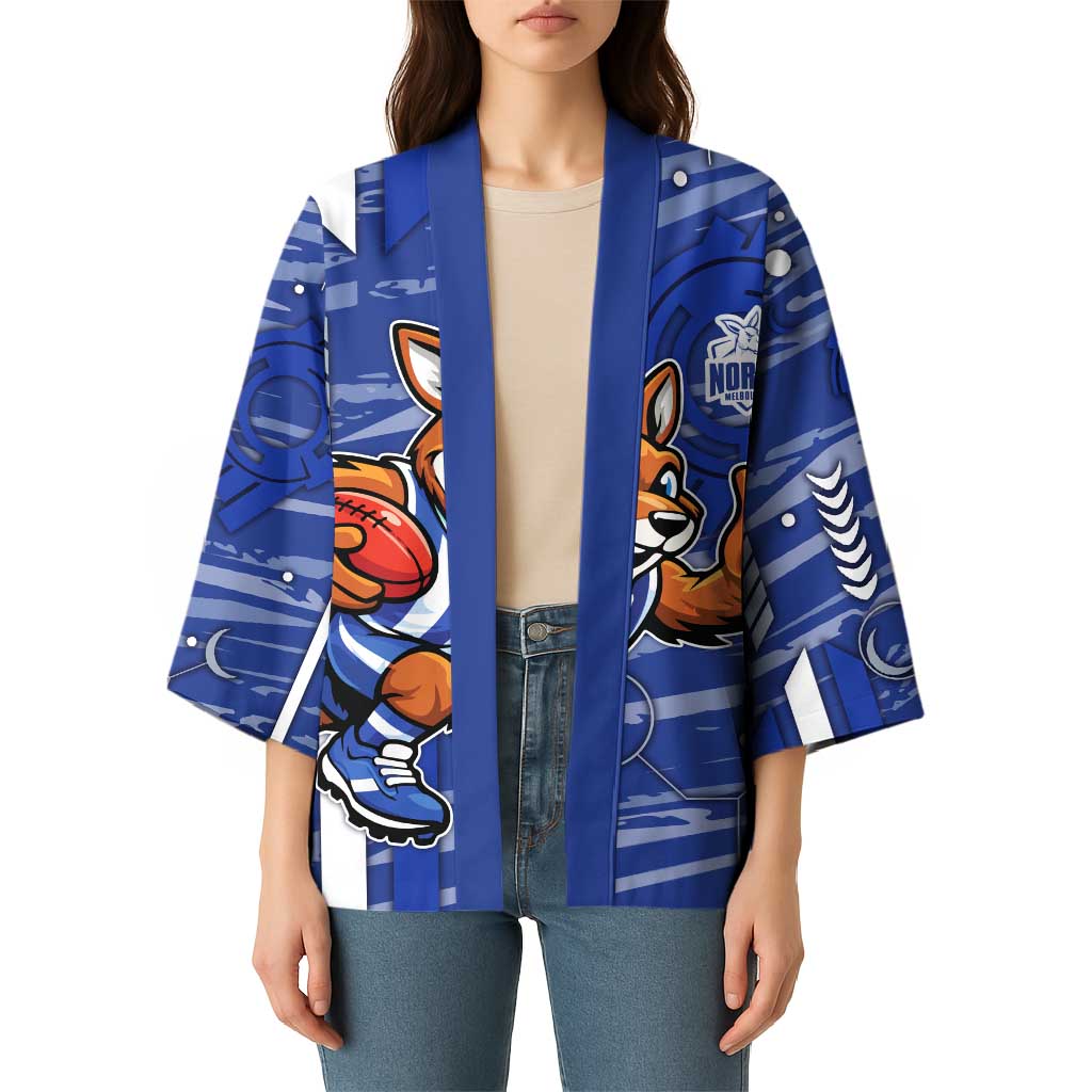 North Melbourne Kangaroos Kimono Mascot Cartoon Football Illustration Style
