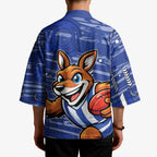 North Melbourne Kangaroos Kimono Mascot Cartoon Football Illustration Style