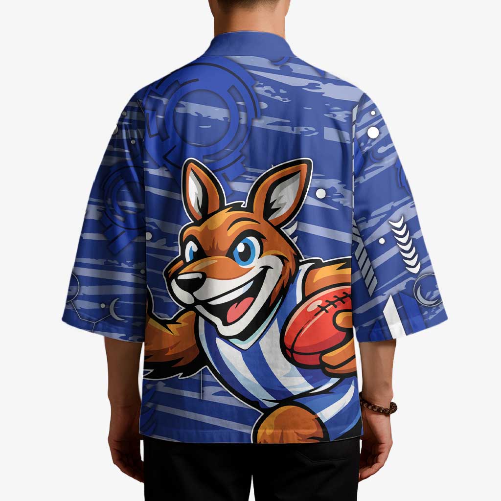 North Melbourne Kangaroos Kimono Mascot Cartoon Football Illustration Style