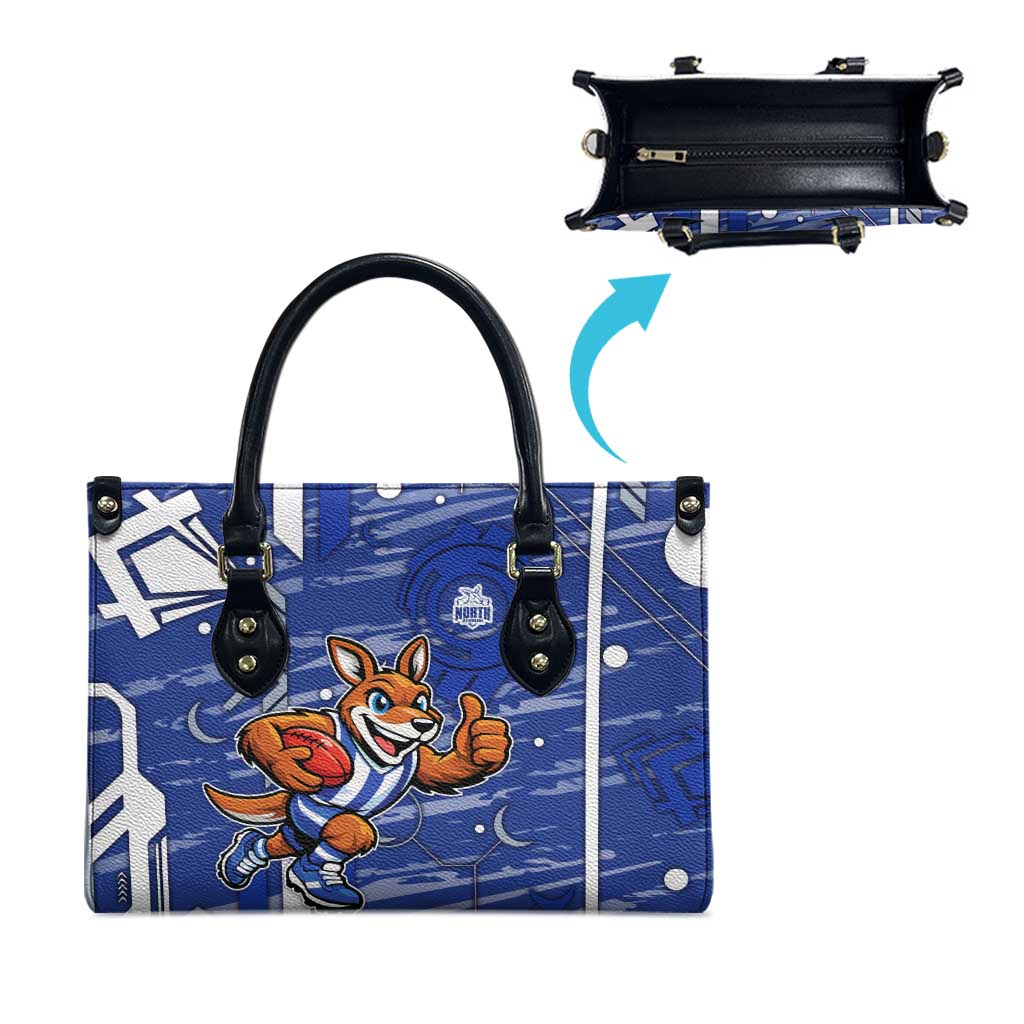 North Melbourne Kangaroos Leather Bag Mascot Cartoon Football Illustration Style