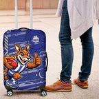 North Melbourne Kangaroos Luggage Cover Mascot Cartoon Football Illustration Style