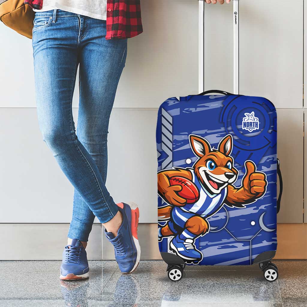 North Melbourne Kangaroos Luggage Cover Mascot Cartoon Football Illustration Style