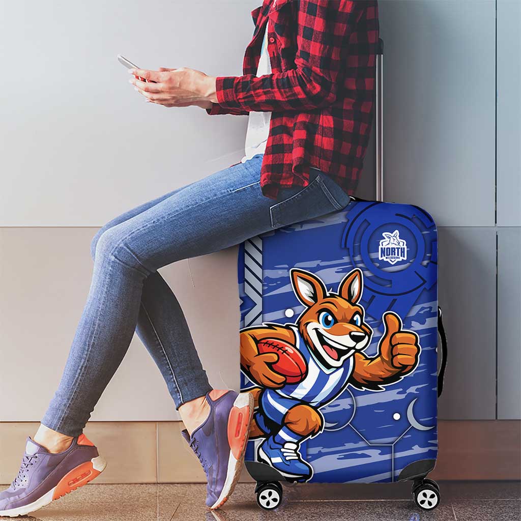 North Melbourne Kangaroos Luggage Cover Mascot Cartoon Football Illustration Style