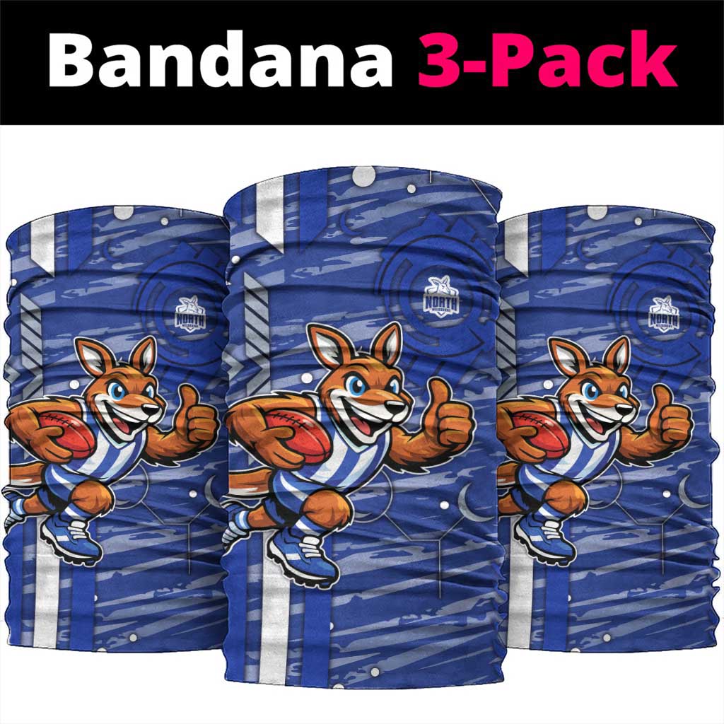 North Melbourne Kangaroos Neck Gaiter Mascot Cartoon Football Illustration Style