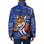 North Melbourne Kangaroos Padded Jacket Mascot Cartoon Football Illustration Style