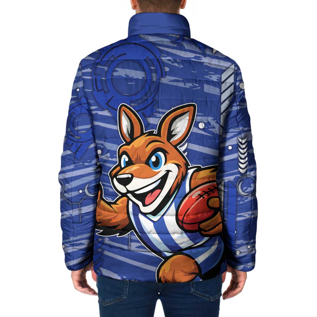 North Melbourne Kangaroos Padded Jacket Mascot Cartoon Football Illustration Style
