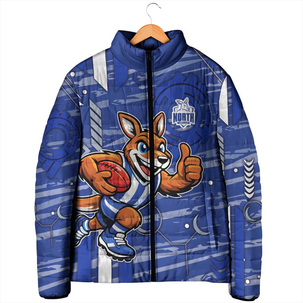 North Melbourne Kangaroos Padded Jacket Mascot Cartoon Football Illustration Style