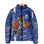 North Melbourne Kangaroos Padded Jacket Mascot Cartoon Football Illustration Style