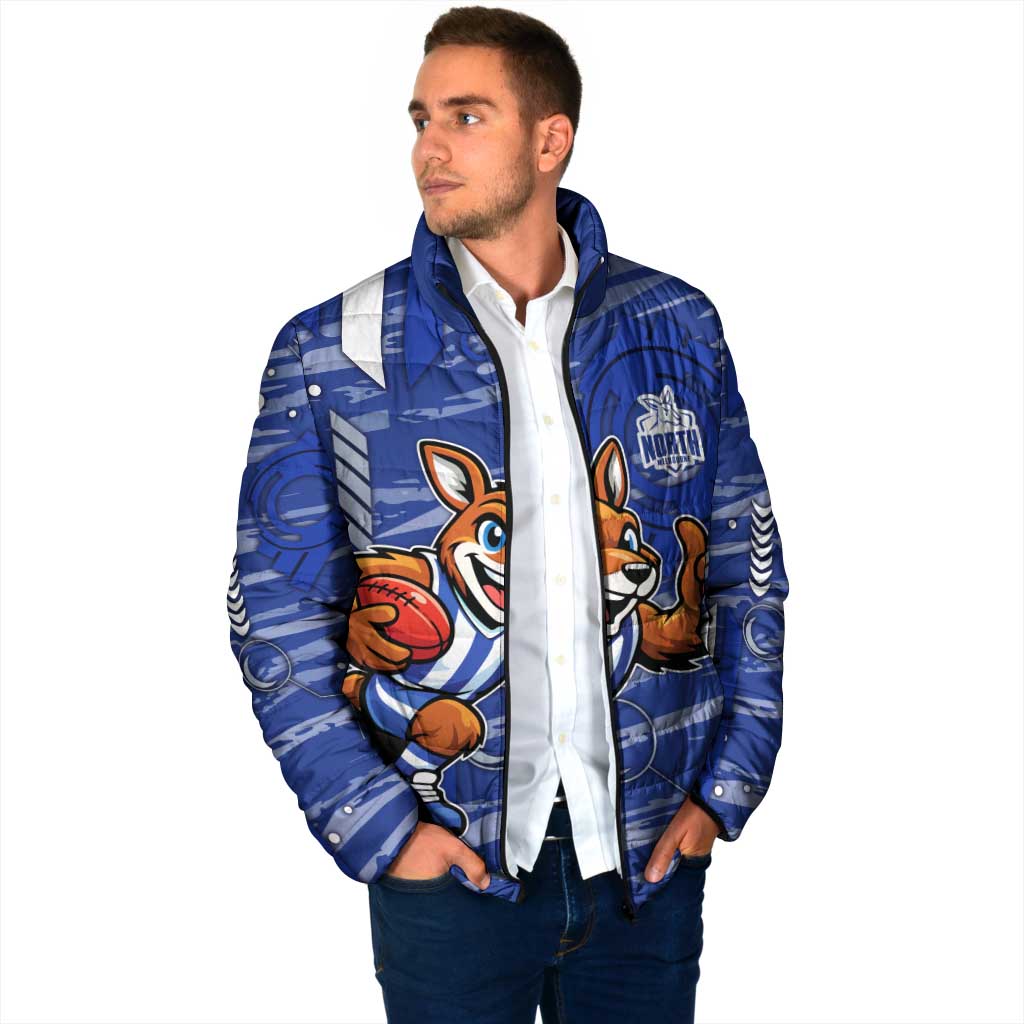 North Melbourne Kangaroos Padded Jacket Mascot Cartoon Football Illustration Style